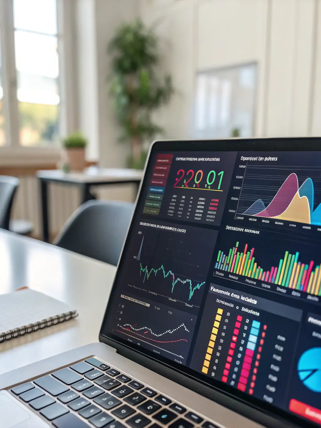 A visual representation of AI tools analyzing marketing data and optimizing ad spend, highlighting the data-driven approach of RevRunner.ai's marketing optimization services.